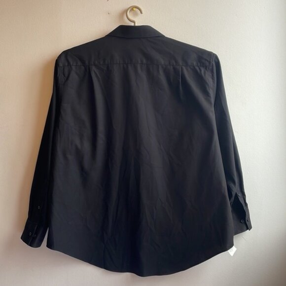 Calvin Klein Non Iron Black Dress Shirt Size 18.5 - Picture 6 of 8